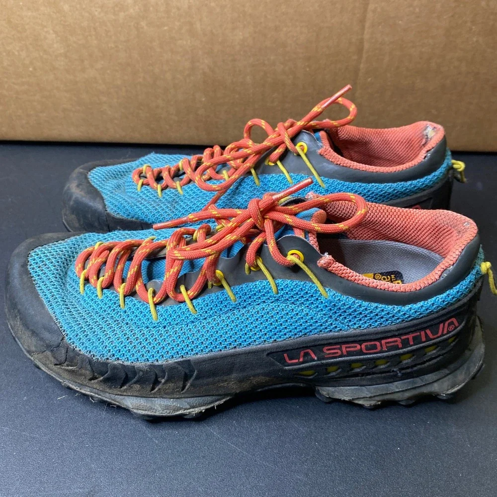 La Sportiva TX Guide Approach Shoes Blue Orange Vibram Hiking Mountain AS IS